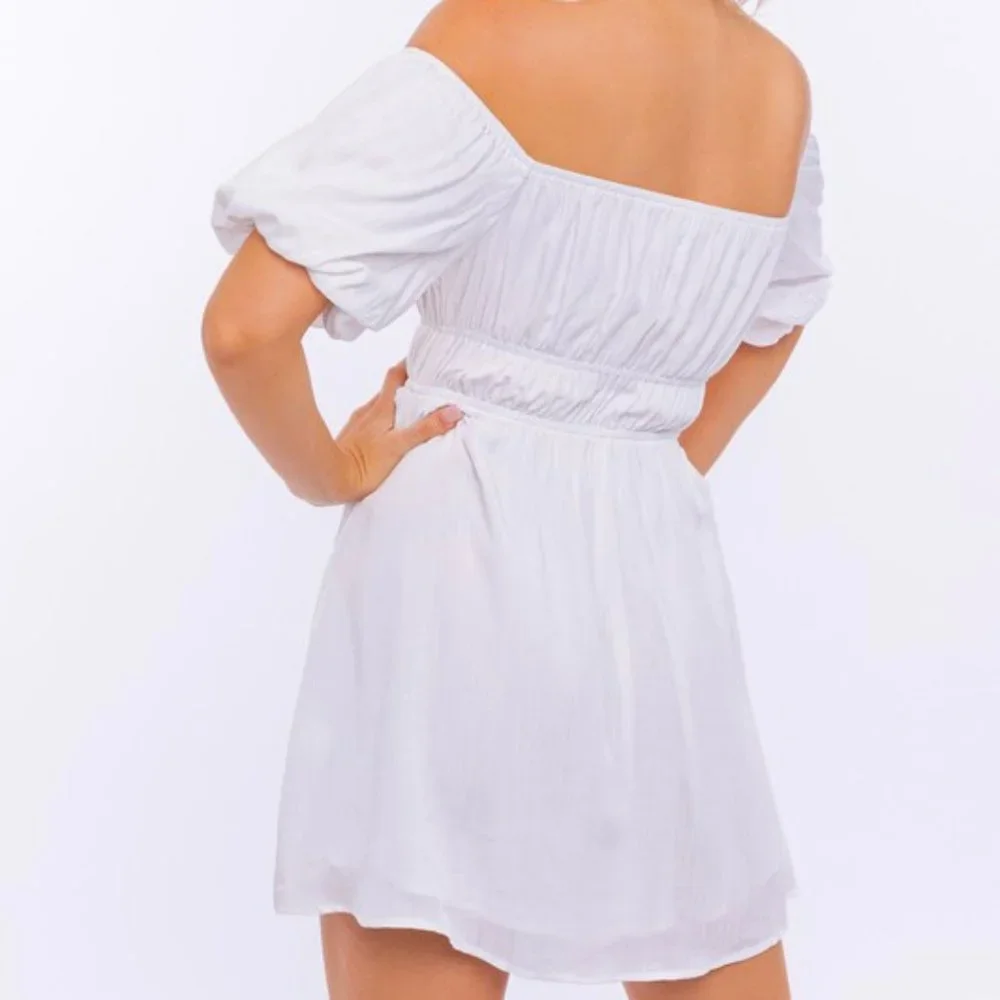 ❌SOLD OUT❌ ALL YOURS WHITE OFF SHOULDER DRESS - Picture 3 of 3